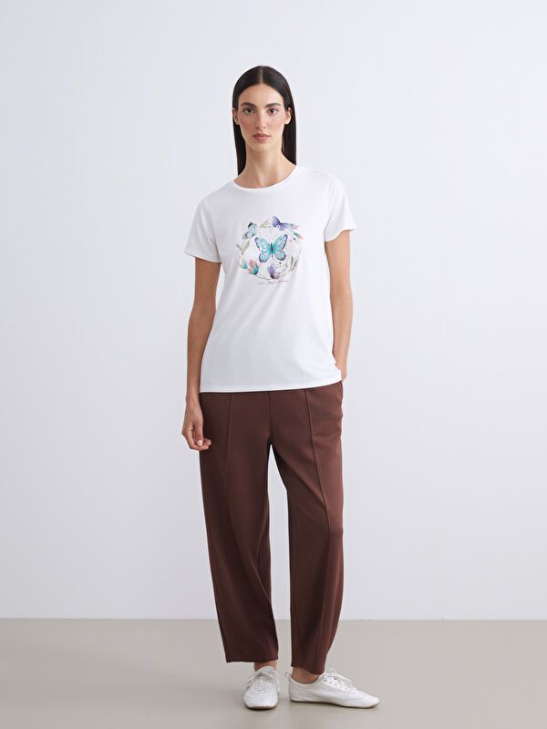 Moudda LC Waikiki - Pantalon jersey Femme Brun - Tunisie 1