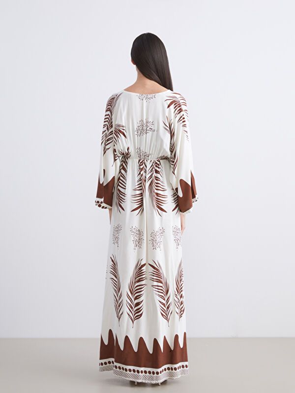 Moudda LC Waikiki - Robe tissée manches longues Femme Imprimé marron - Tunisie 4