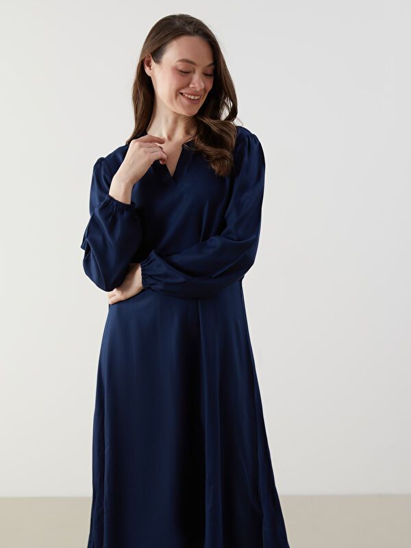 Moudda LC Waikiki - Robe tissée manches longues Femme Marine - Tunisie 2