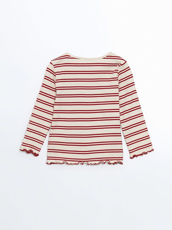 Moudda LC Waikiki - Body en jersey manches longues Fille Rayures rouges - Tunisie 3