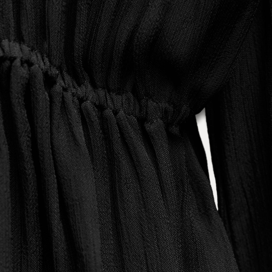 Moudda ZARA - Blouse noir et blanc multiposition combinée velours - Tunisie 4