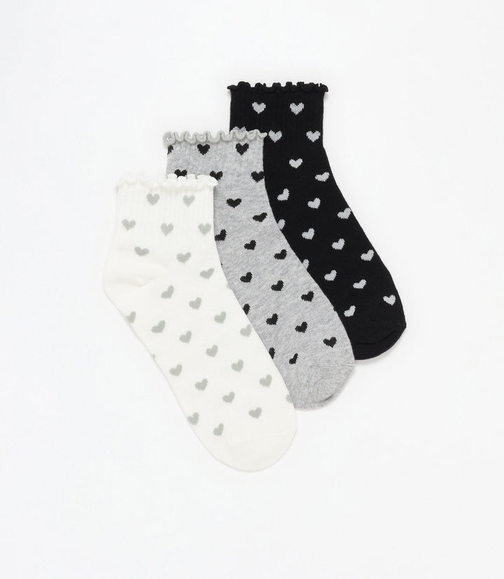 Moudda Lefties - Pack 3 Chaussettes Cheville - Curling Cœurs - Tunisie 2