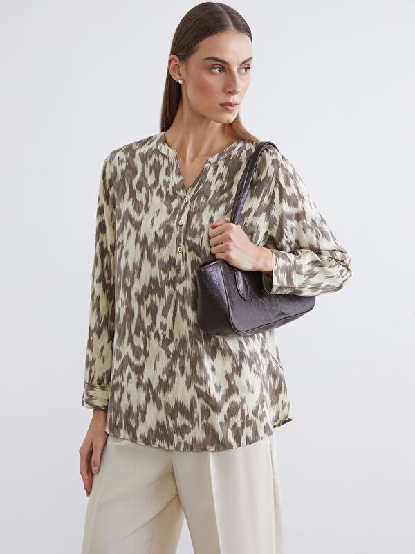 Moudda LC Waikiki - Chemisier (blouse) imprimé manches longues en tissu - Tunisie 1