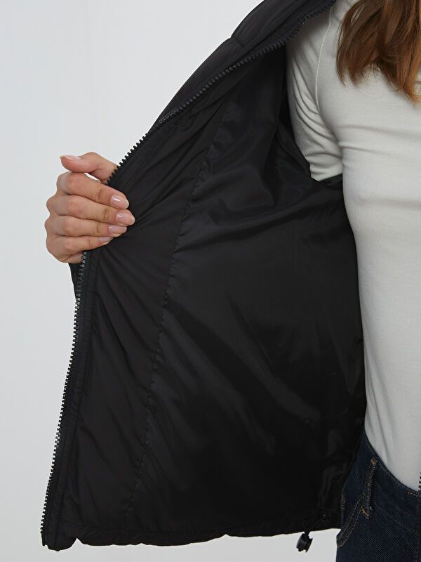 Moudda LC Waikiki - Manteau matelassé en nylon Femme Noir - Tunisie 4