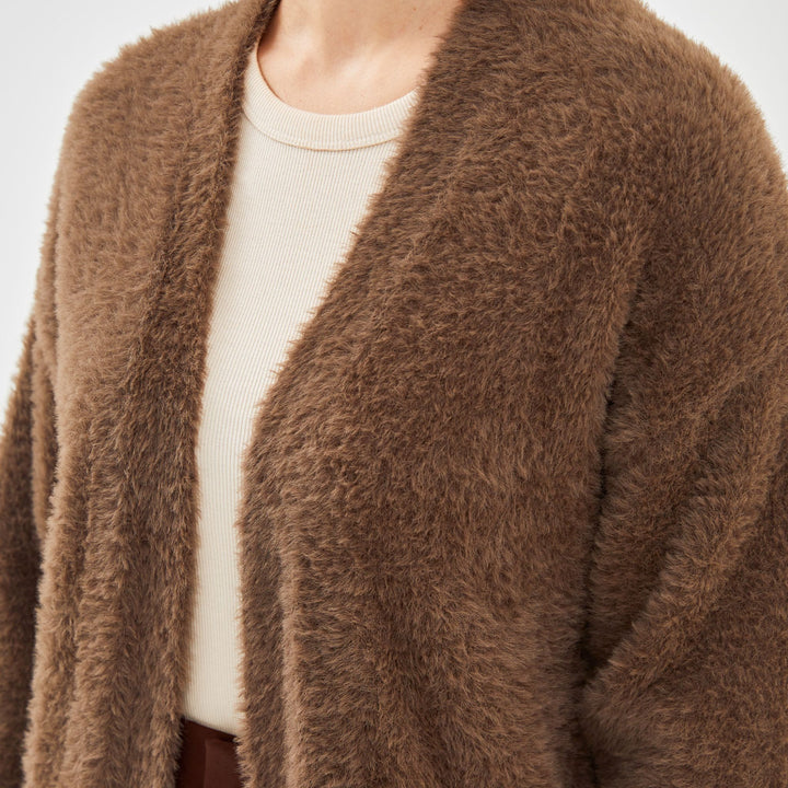 Moudda LC Waikiki - Cardigan en tricot Femme Brun - Tunisie 3