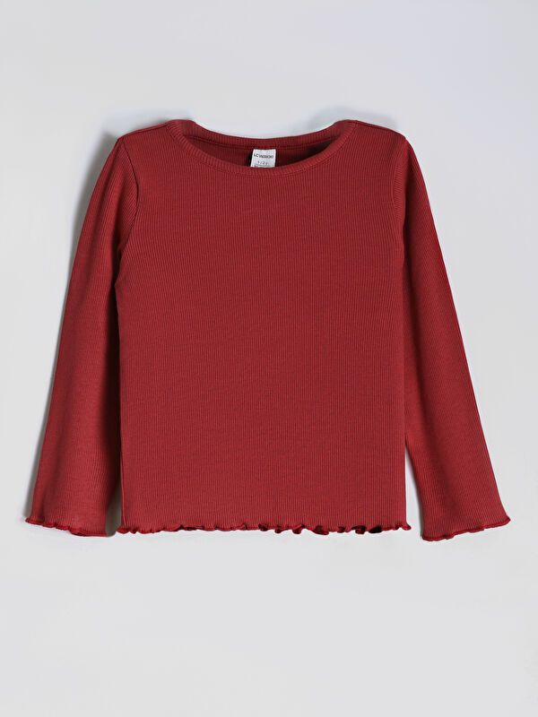 Moudda LC Waikiki - Body jersey basique manches longues Fille Rose foncé - Tunisie 1