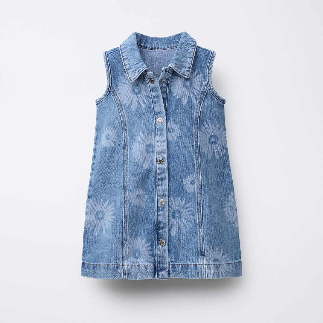 Moudda ZARA - Robe Denim Enfant - Fleurs Laser - Tunisie 1