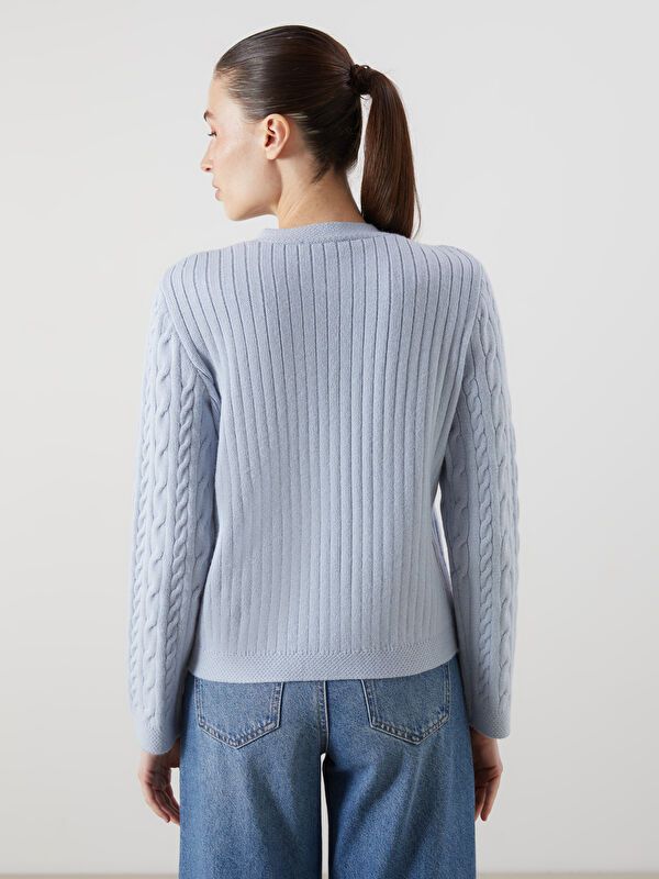 Moudda LC Waikiki - Cardigan tricot épais Femme Bleu - Tunisie 4