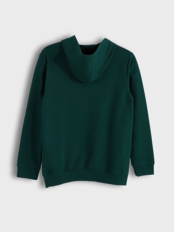 Moudda LC Waikiki - Sweatshirt basique en jersey Garçon Vert foncé - Tunisie 2