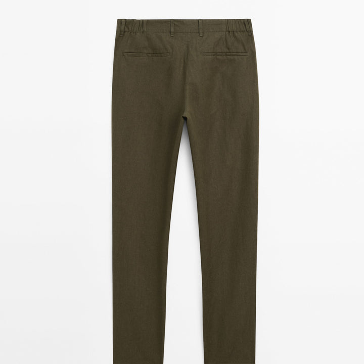 Moudda Massimo Dutti - Pantalon 100 % lin sophistiqué fuselé - Tunisie 4