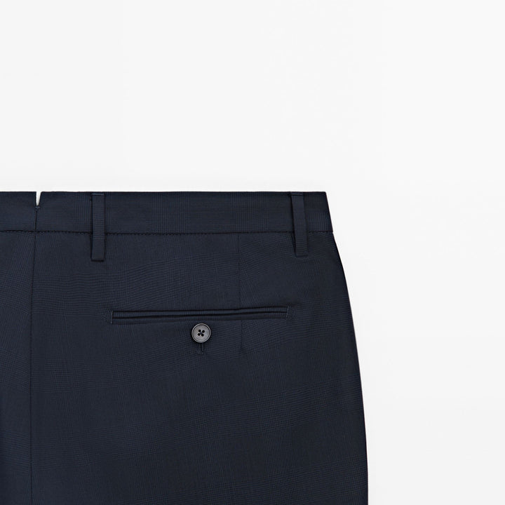 Moudda Massimo Dutti - Pantalon costume carreaux bleu marine - Tunisie 6