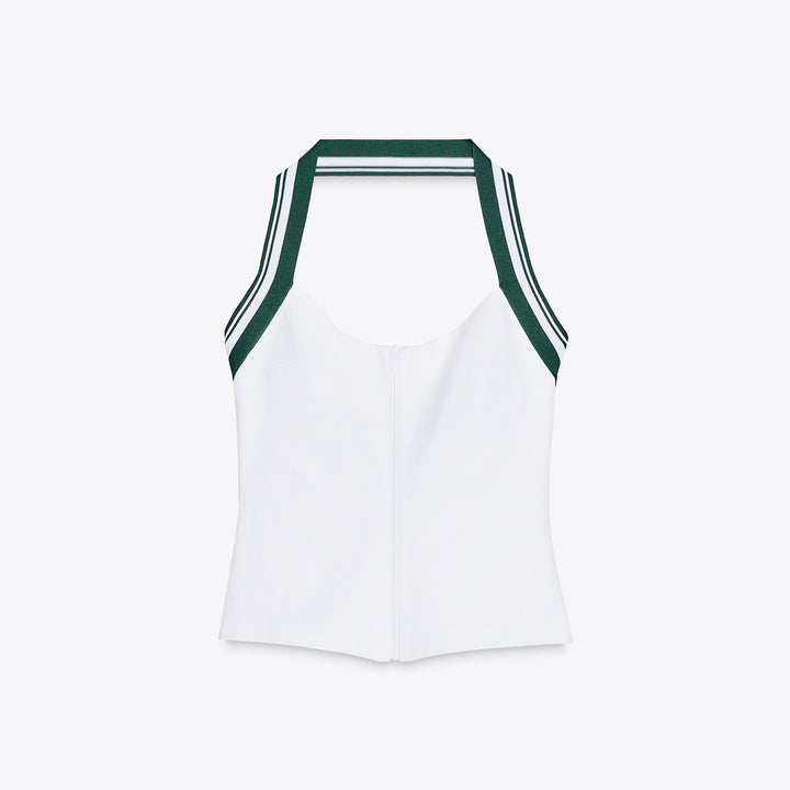 Moudda ZARA - Top Coton Élastique - Halter & Côtes - Tunisie 1
