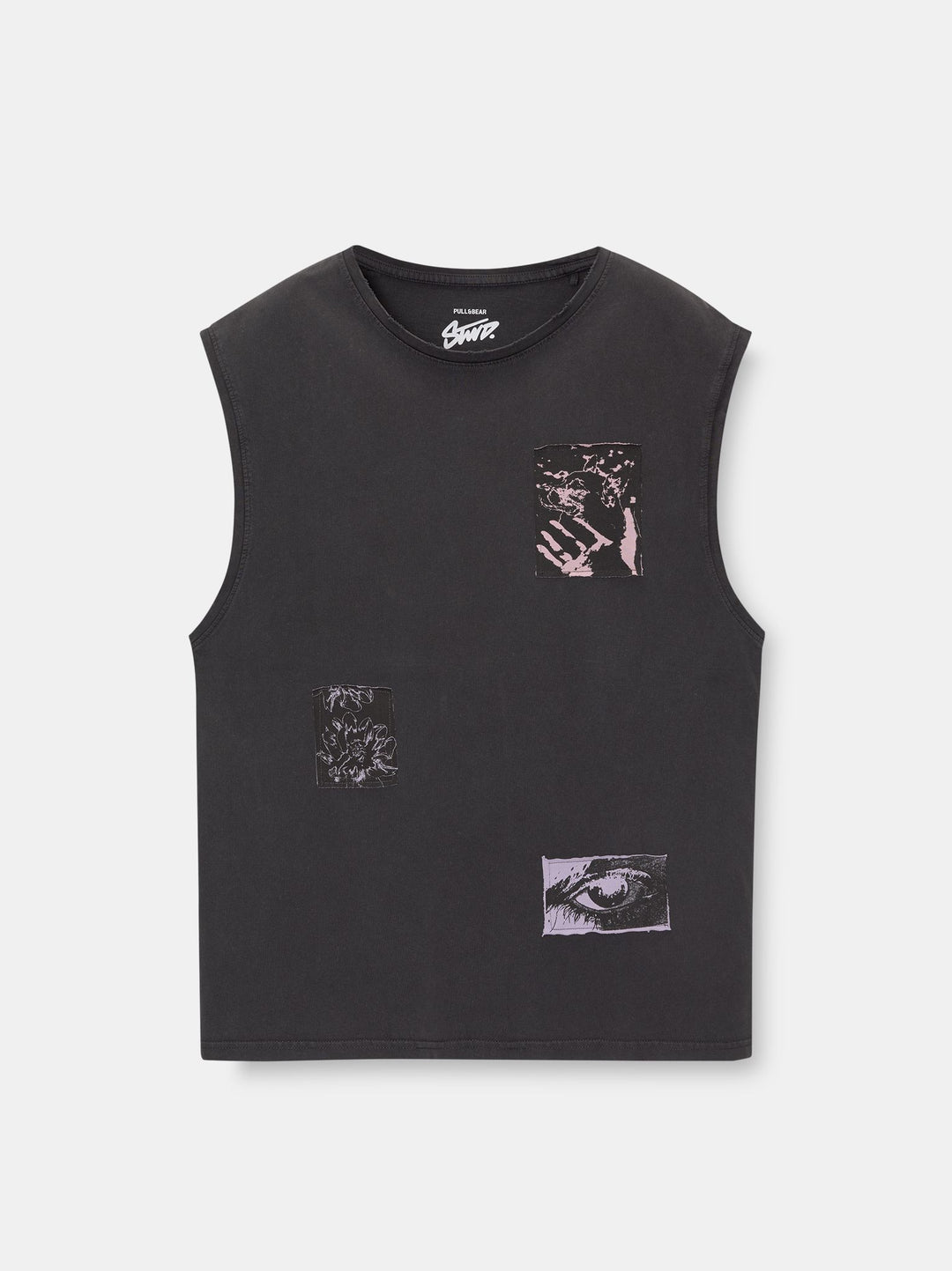 Moudda PULL & BEAR - T-Shirt Bretelles Lavé Kaotic Grunge - Tunisie 3