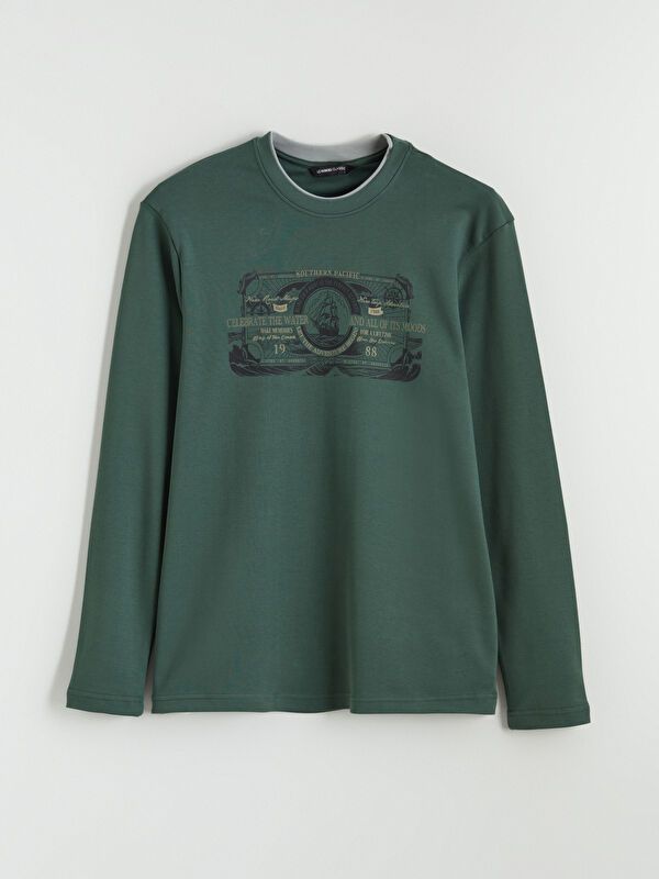 Moudda LC Waikiki - Sweatshirt imprimé basique pour Homme - Tunisie 7