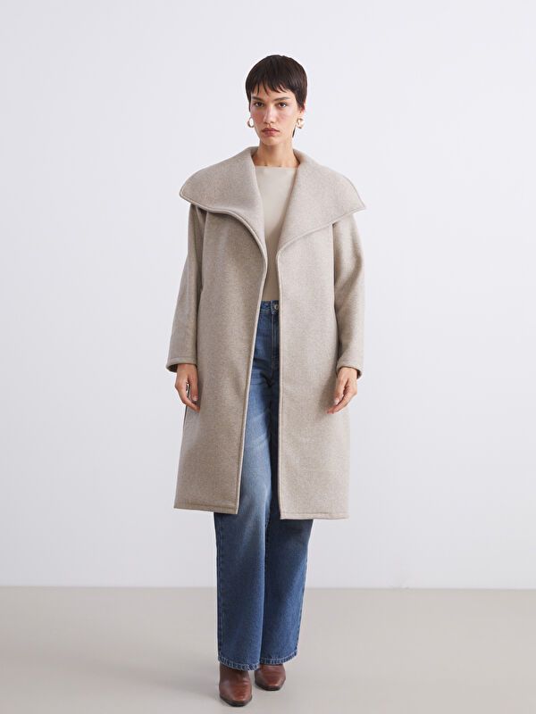 Moudda LC Waikiki - Manteau effet laine Femme Vison - Tunisie 2