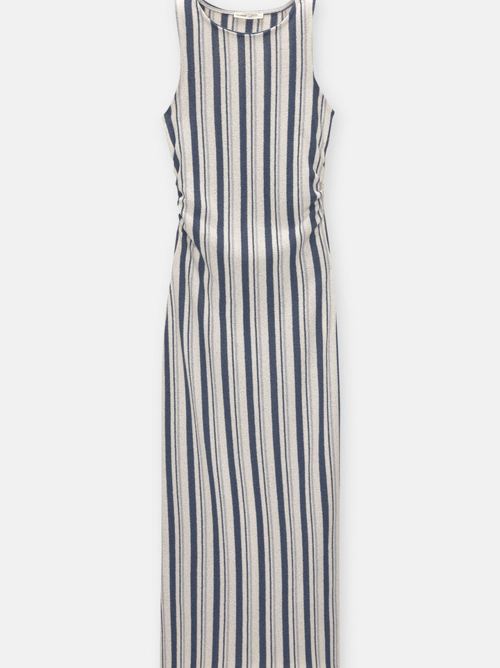 Moudda PULL & BEAR - Robe Midi Fronces Rayure Rustique - Tunisie 1