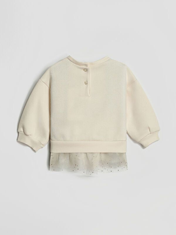 Moudda LC Waikiki - Sweatshirt en jersey Fille Crème - Tunisie 2