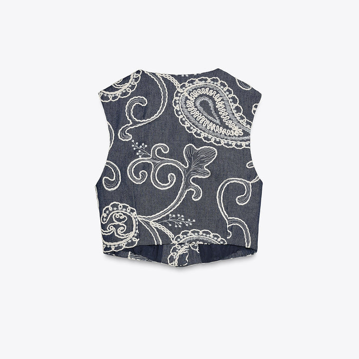 Moudda ZARA - Top Gilet - Broderie Pasley - Tunisie 2