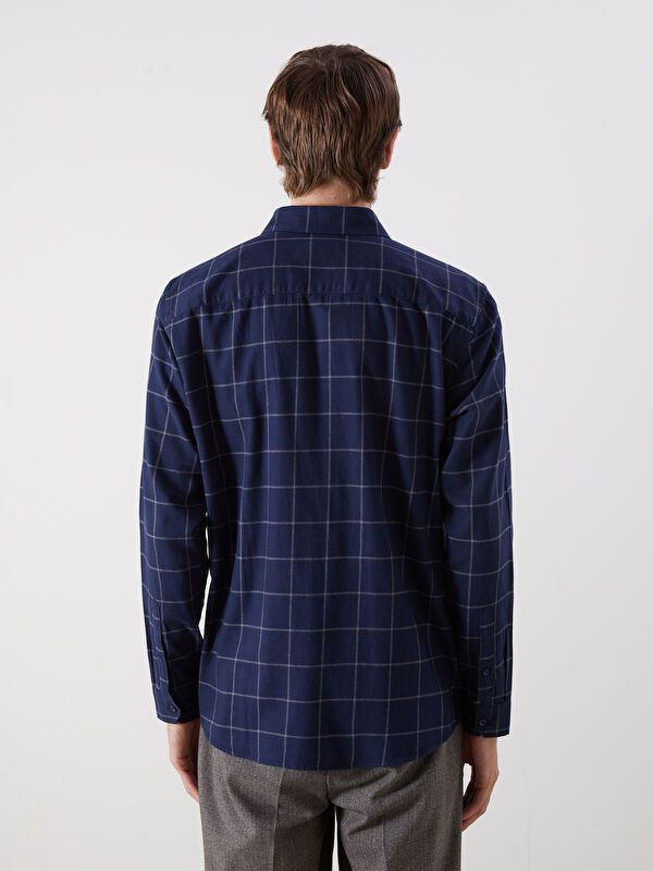 Moudda LC Waikiki - Chemise tissée manches longues Homme Rayures marine - Tunisie 4