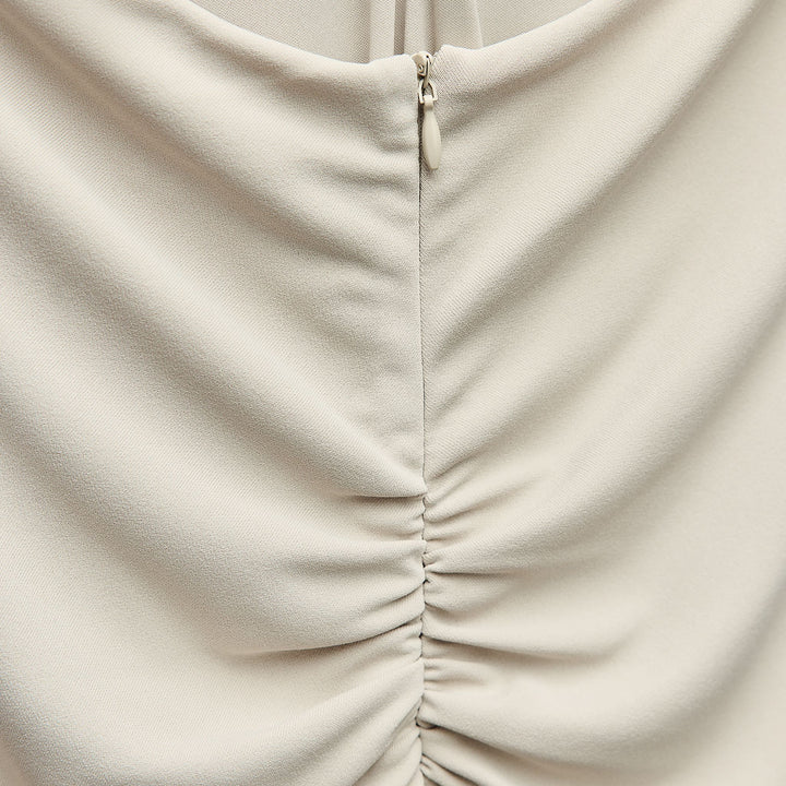 Moudda ZARA - Robe longue drapée maille col licou découpe centrale - Tunisie 5