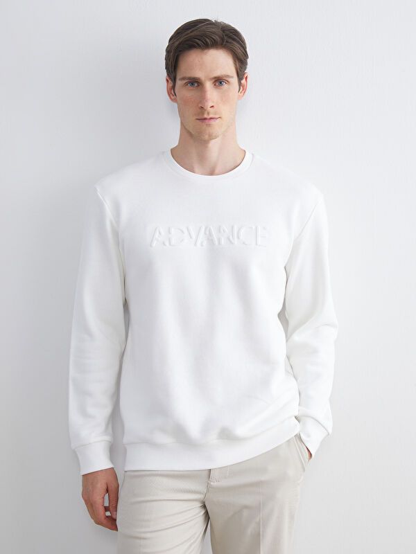 Moudda LC Waikiki - Sweatshirt en jersey Homme Ecru - Tunisie 3