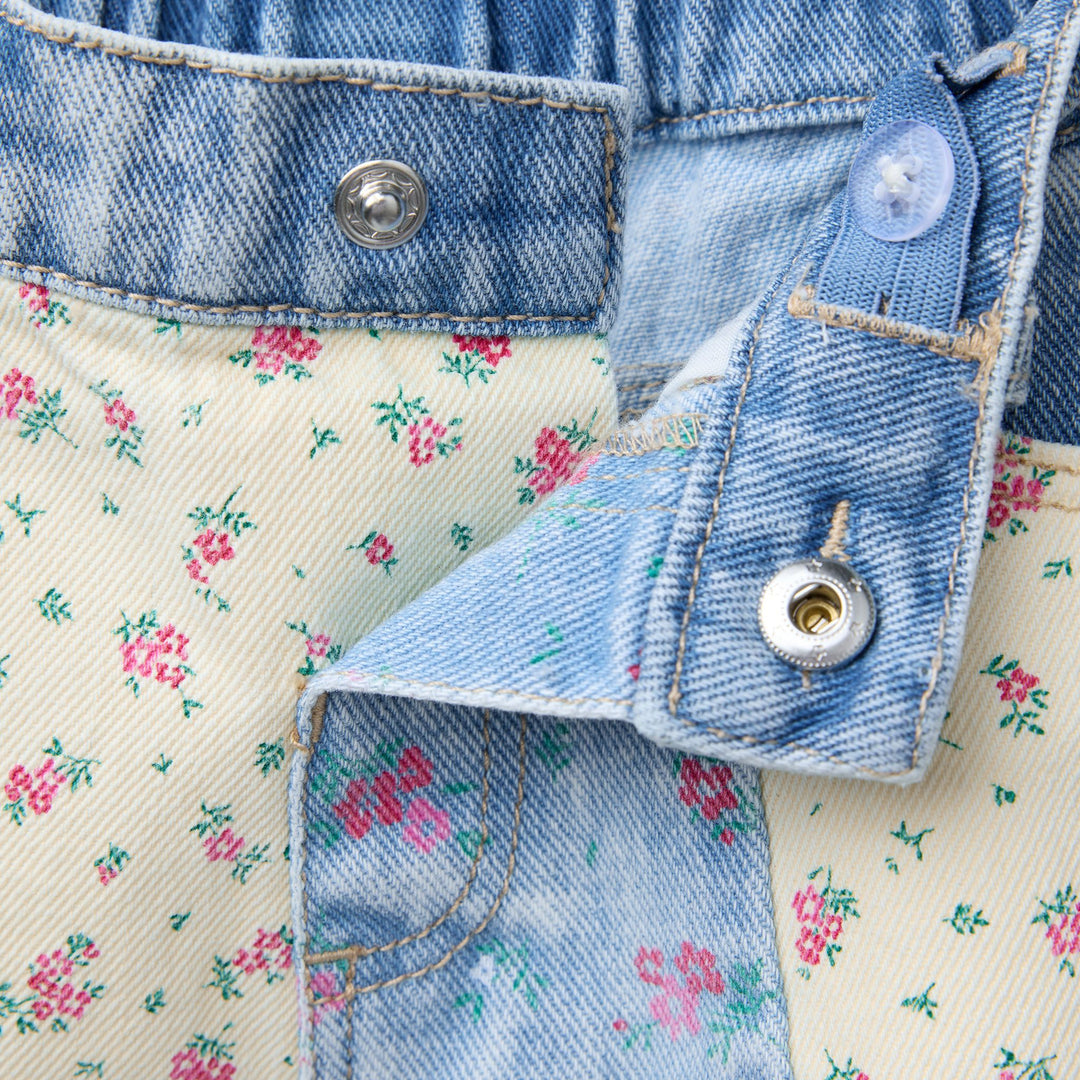 Moudda ZARA - Bermuda Denim Enfant - Patchs Fleurs - Tunisie 3