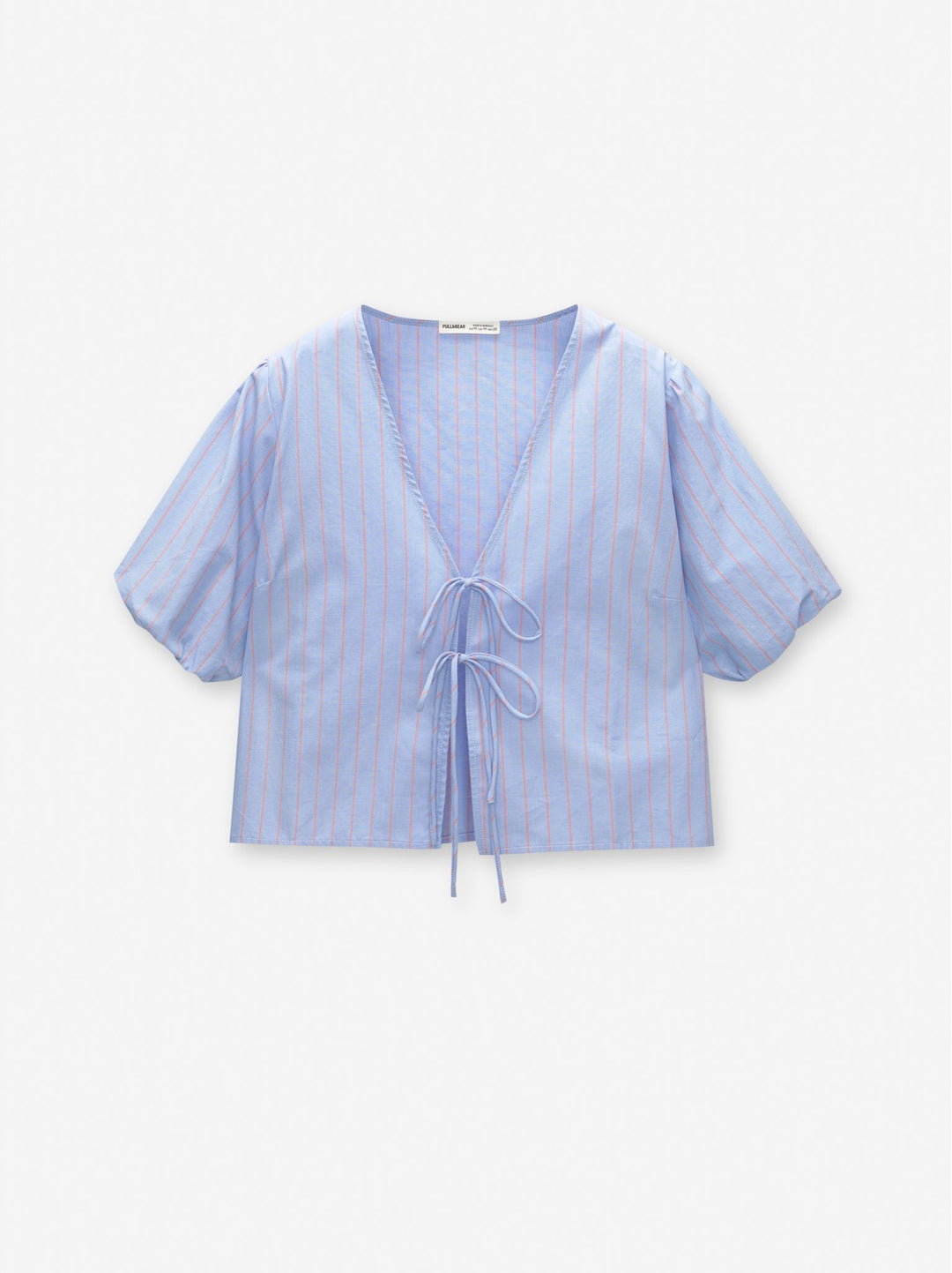 Moudda PULL & BEAR - Blouse à Nœud Manches Bouffantes Rayures - Tunisie 3