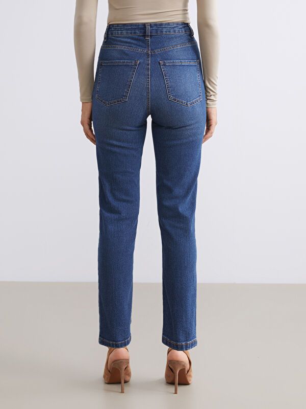 Moudda LC Waikiki - Pantalon jean tissé basique Femme Rodéo noir - Tunisie 4