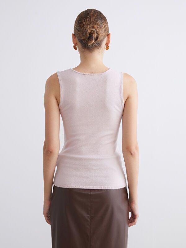 Moudda LC Waikiki - Pull tricot fin Femme Rose clair - Tunisie 4