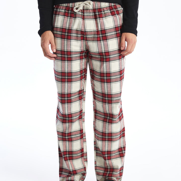 Moudda LC Waikiki - Bas pyjama jersey long Homme À carreaux rouges - Tunisie 2