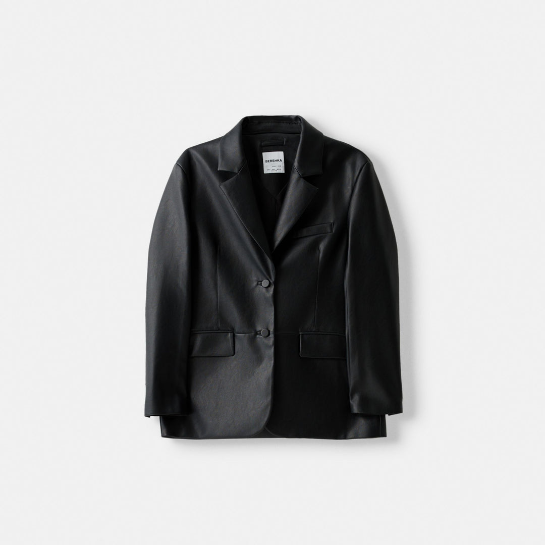 Moudda BERSHKA - Blazer Regular Effet Cuir - Tunisie 1