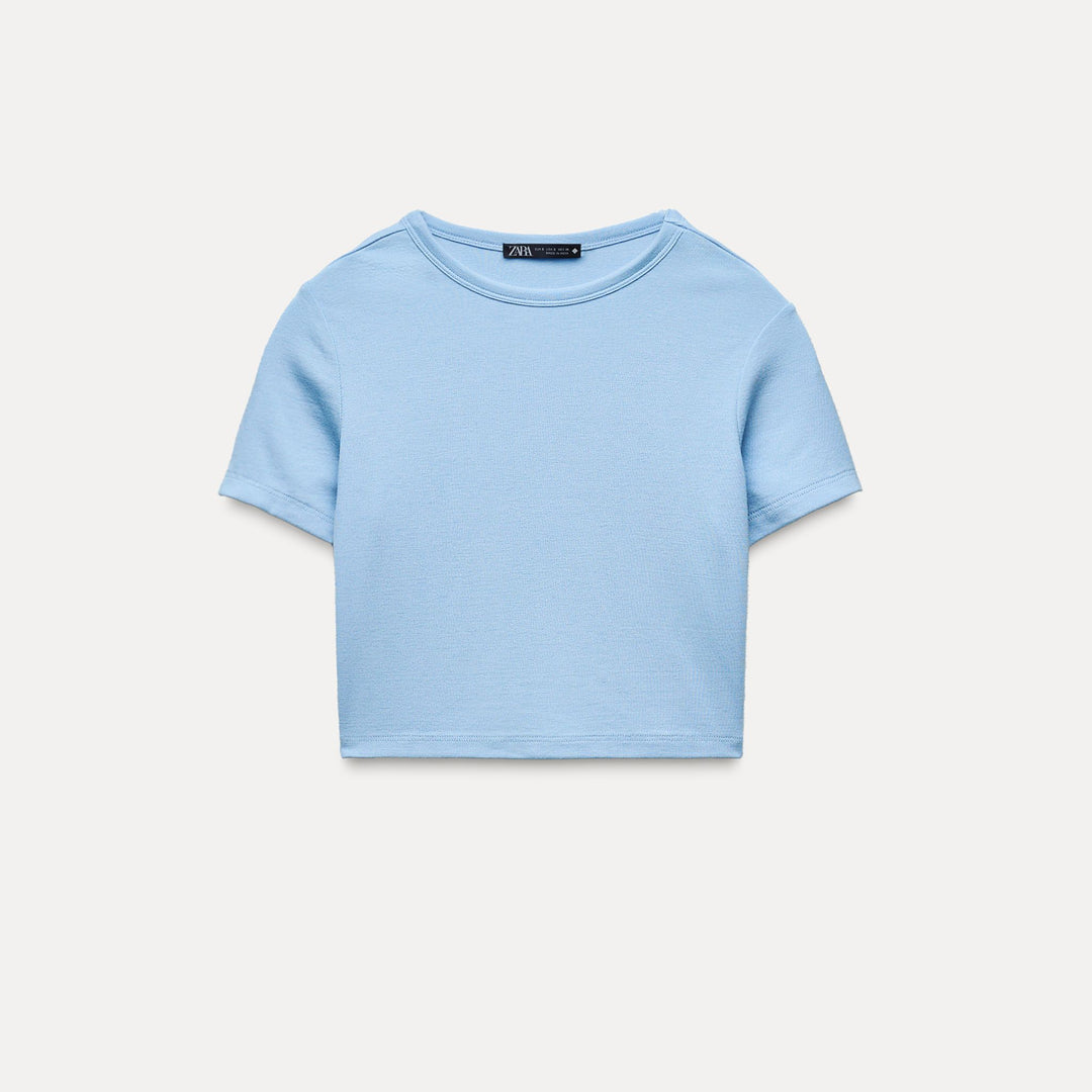 Moudda ZARA - T-shirt court en viscose, col rond - Tunisie 2