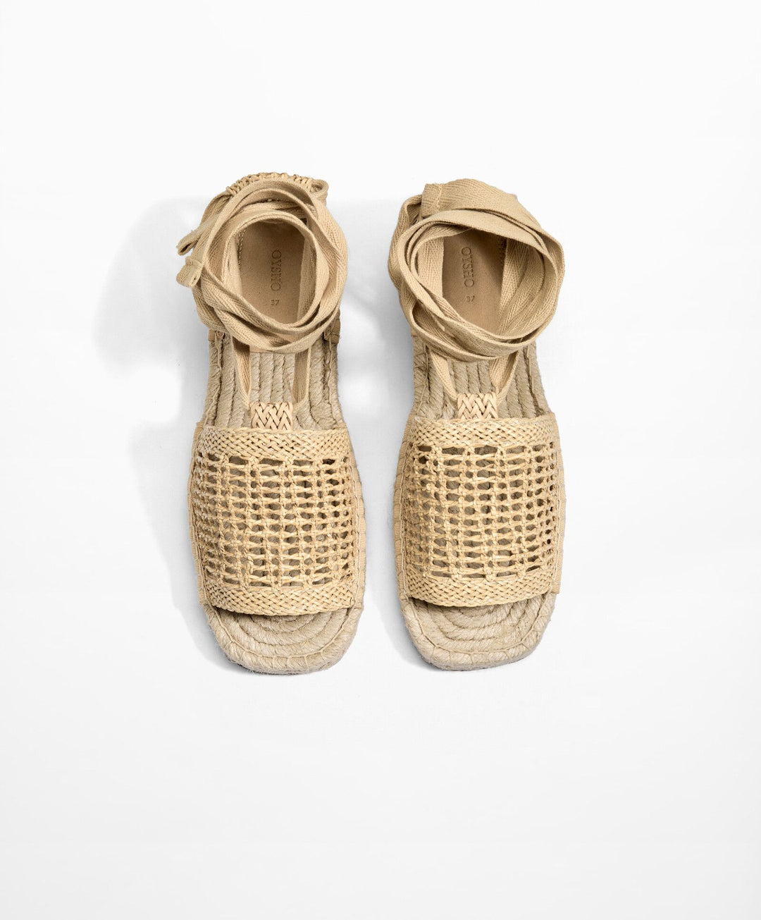 Moudda Oysho - Sandales en Jute Tressées à Lacets Taille 35-36 - Tunisie 2