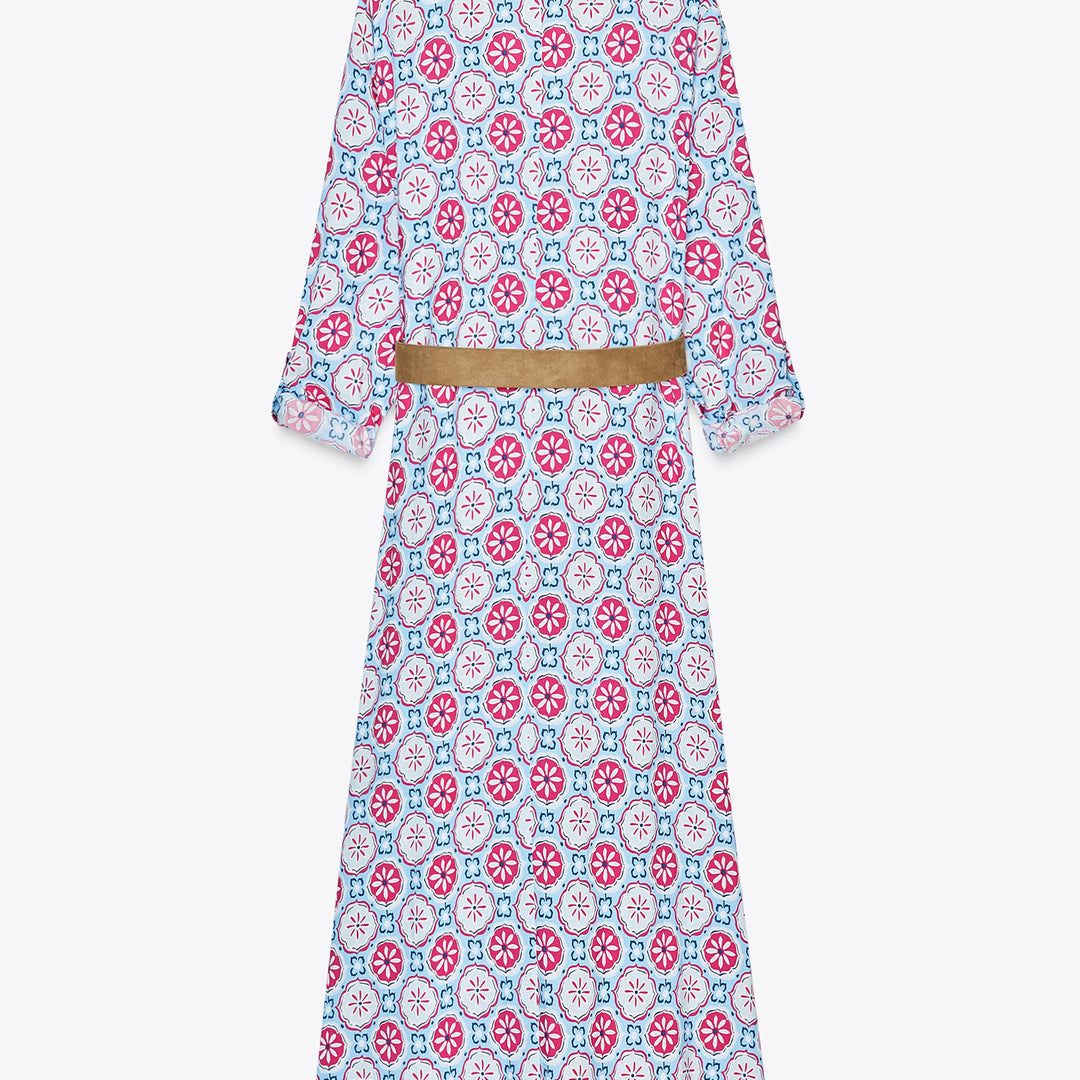 Moudda ZARA - Robe Midi Viscose - Imprimé & Ceinture - Tunisie 2