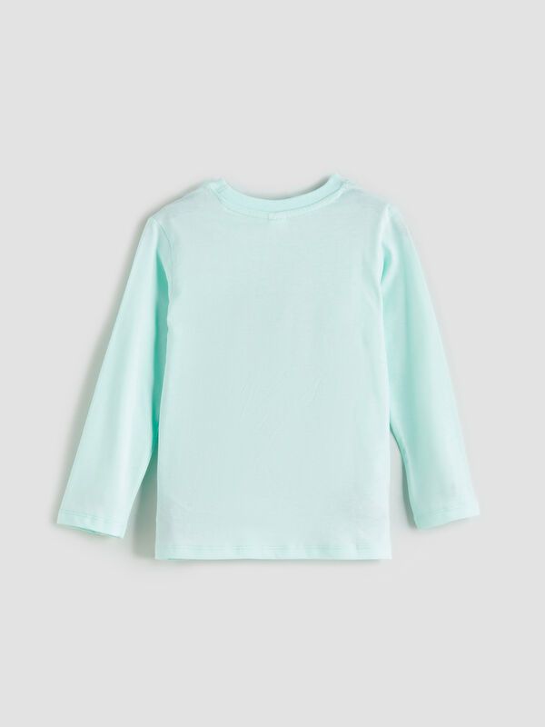 Moudda LC Waikiki - Pyjama en jersey manches longues moyen Fille Assiettes vert d'eau - Tunisie 4