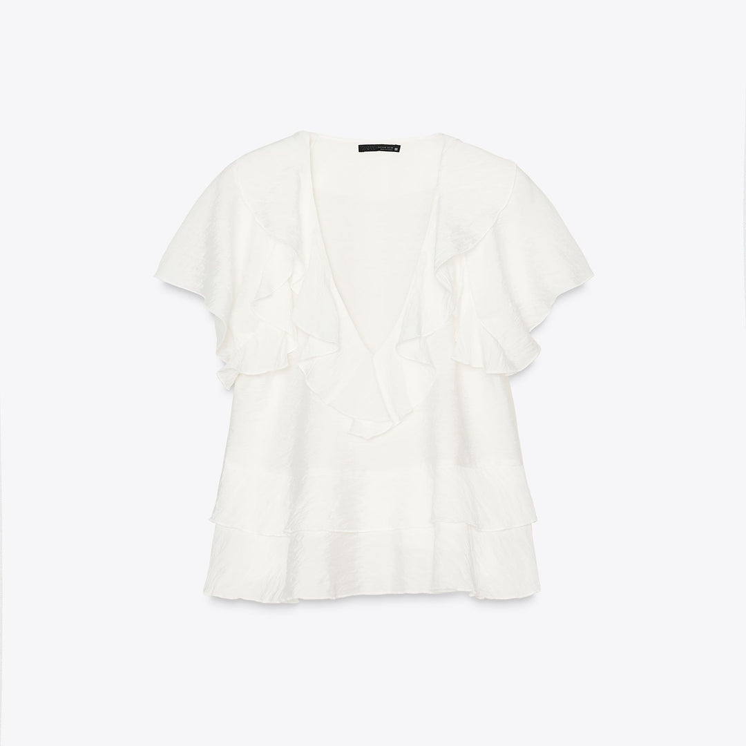 Moudda ZARA - Blouse Volants - Manches Courtes - Tunisie 1