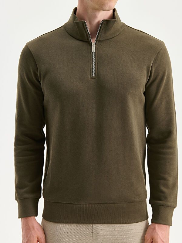 Moudda LC Waikiki - Sweatshirt en jersey Homme Kaki - Tunisie 3