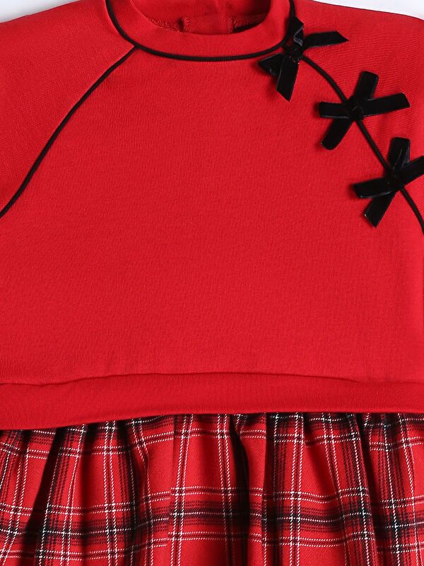 Moudda LC Waikiki - Robe en jersey manches longues Fille Rouge - Tunisie 4