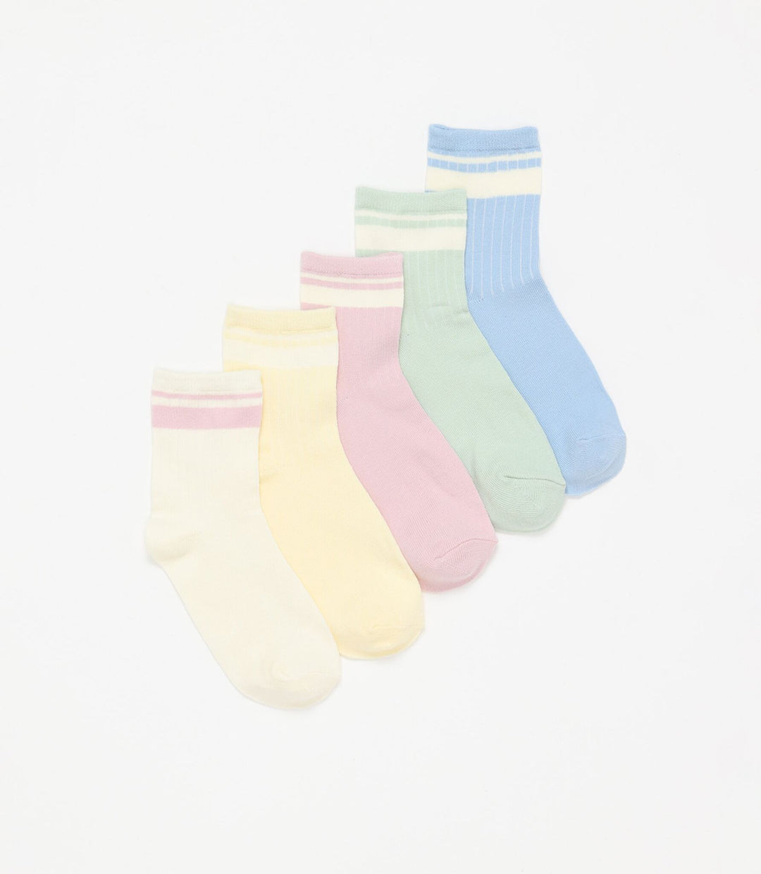 Moudda Lefties - Pack 5 Chaussettes Cheville - Rayures - Tunisie 1