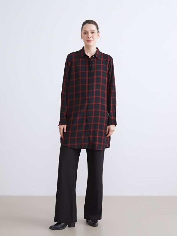 Moudda LC Waikiki - Tunique à manches longues Femme À carreaux noirs - Tunisie 2