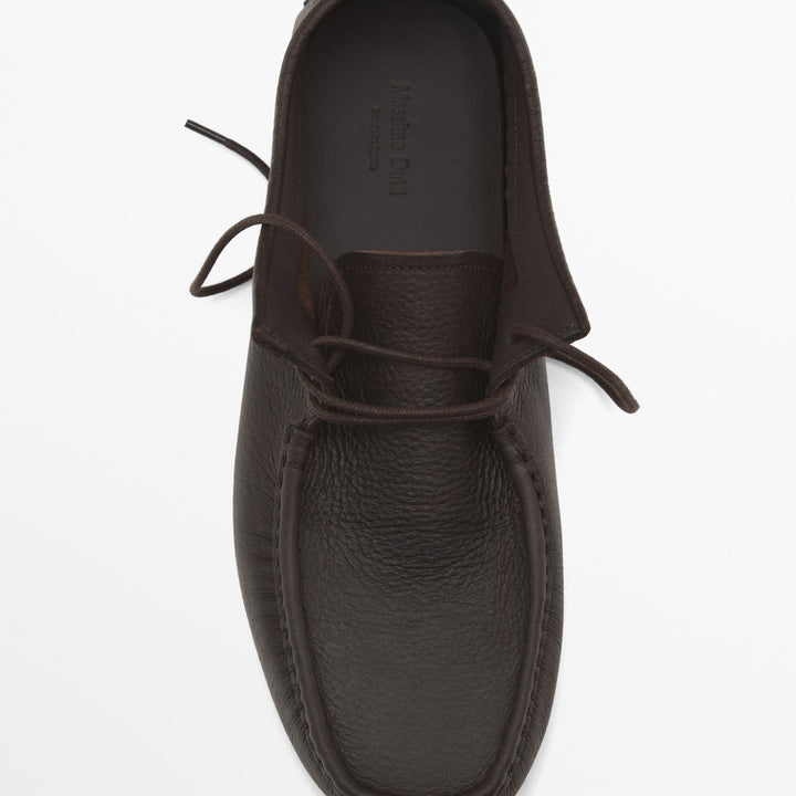 Moudda Massimo Dutti - Chaussure douce bordeaux huilée marron - Tunisie 5