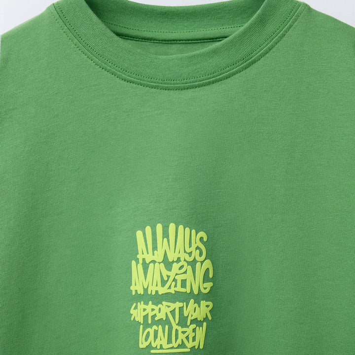 Moudda ZARA - T-Shirt - Graphique Poitrine & Message Street - Tunisie 3