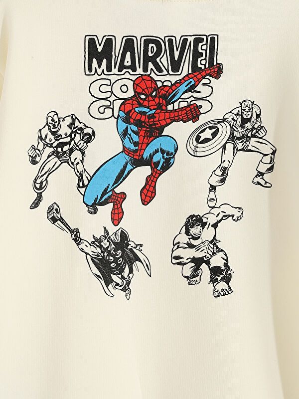 Moudda LC Waikiki - Sweatshirt en jersey sous licence Garçon Beige clair - Tunisie 3