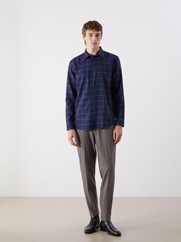 Moudda LC Waikiki - Chemise tissée manches longues Homme Rayures marine - Tunisie 2