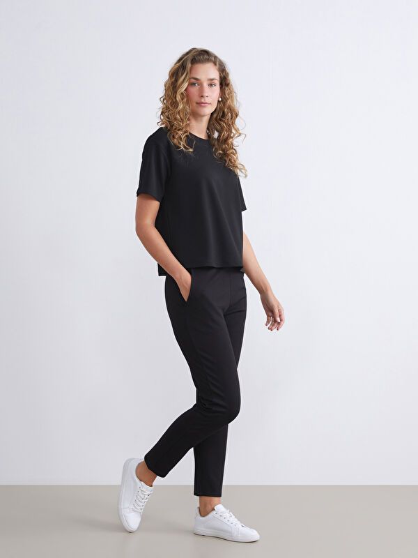 Moudda LC Waikiki - Pantalon en jersey Femme Noir - Tunisie 1