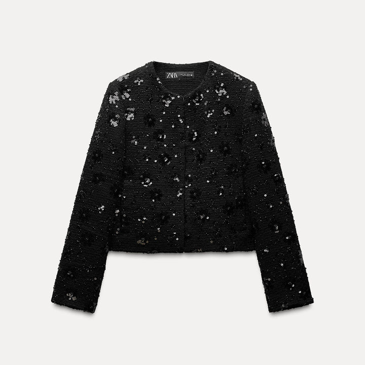 Moudda ZARA - Blazer Col Rond Fleur Séquins - Tunisie 2