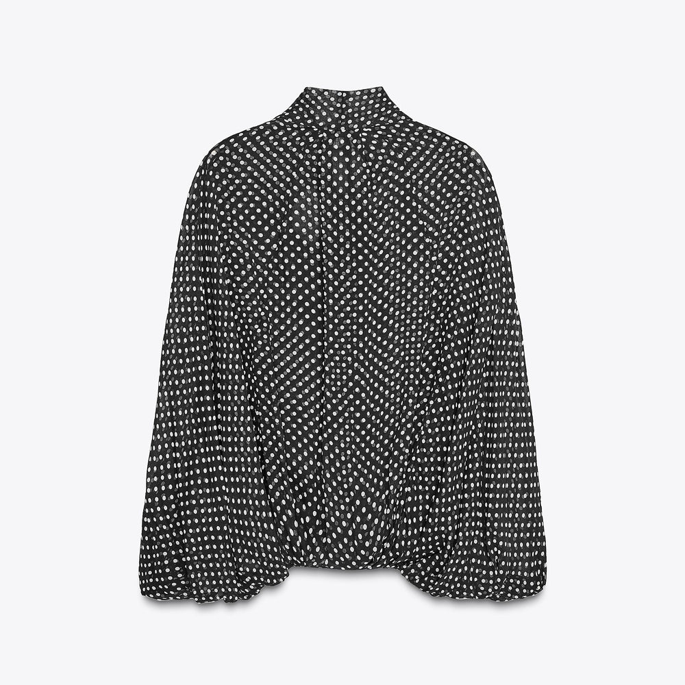 Moudda ZARA - Blouse Cape - Nœud & Pois - Tunisie 2