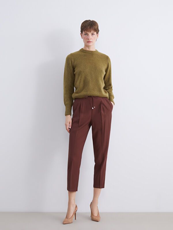 Moudda LC Waikiki - Pantalon tissé fin Femme Moutarde - Tunisie 1