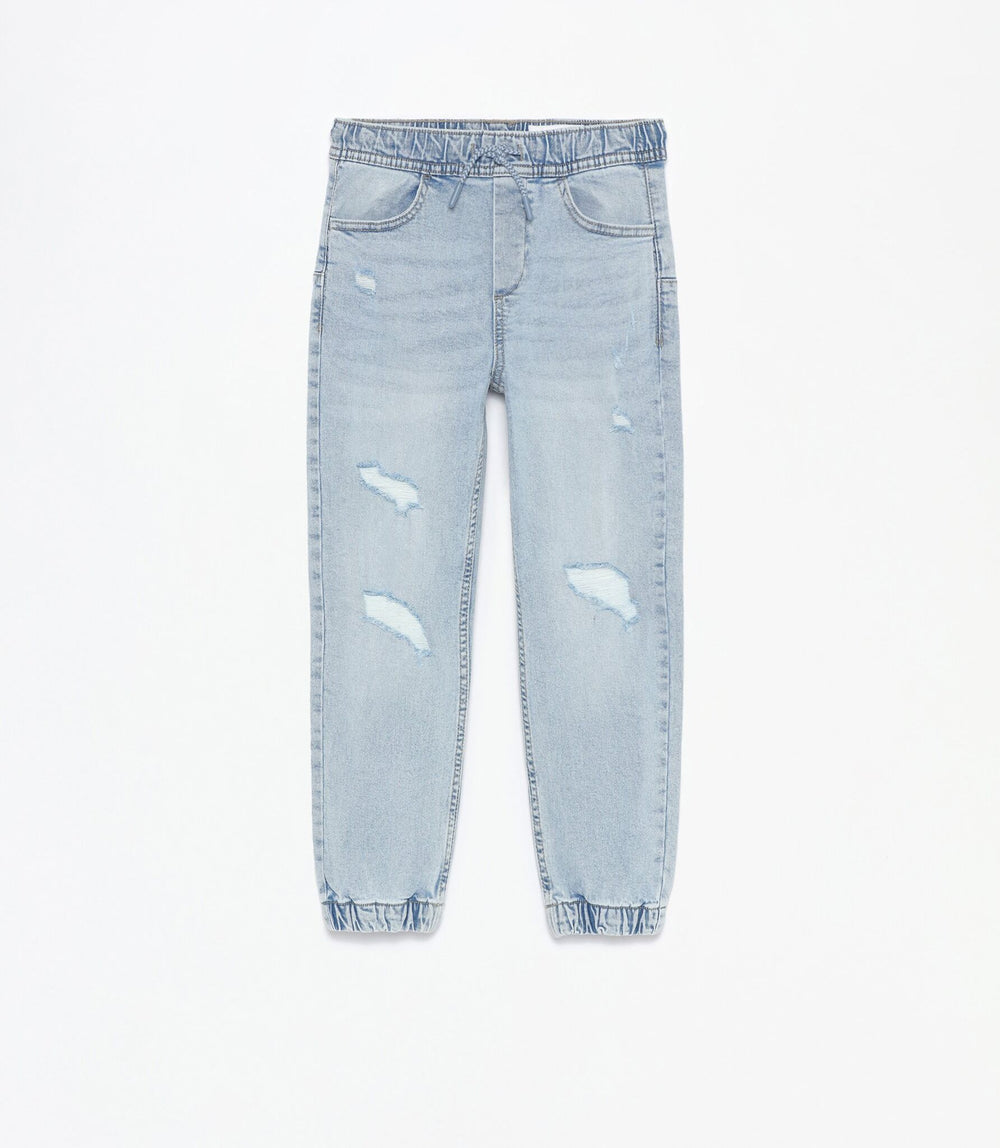 Moudda Lefties - Pantalon Jogger Denim Fantaisie - Effet Déchiré - Tunisie 2