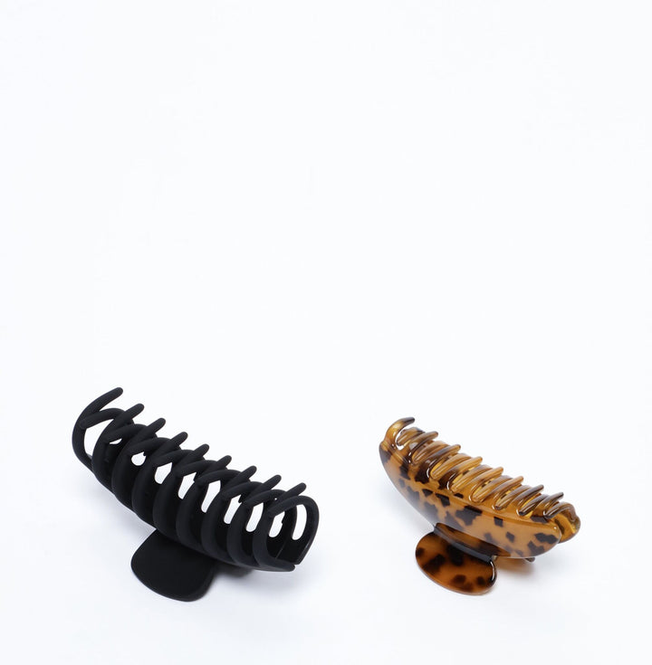 Moudda Lefties - Set 2 Grandes Pinces - Noire + Marron - Tunisie 1